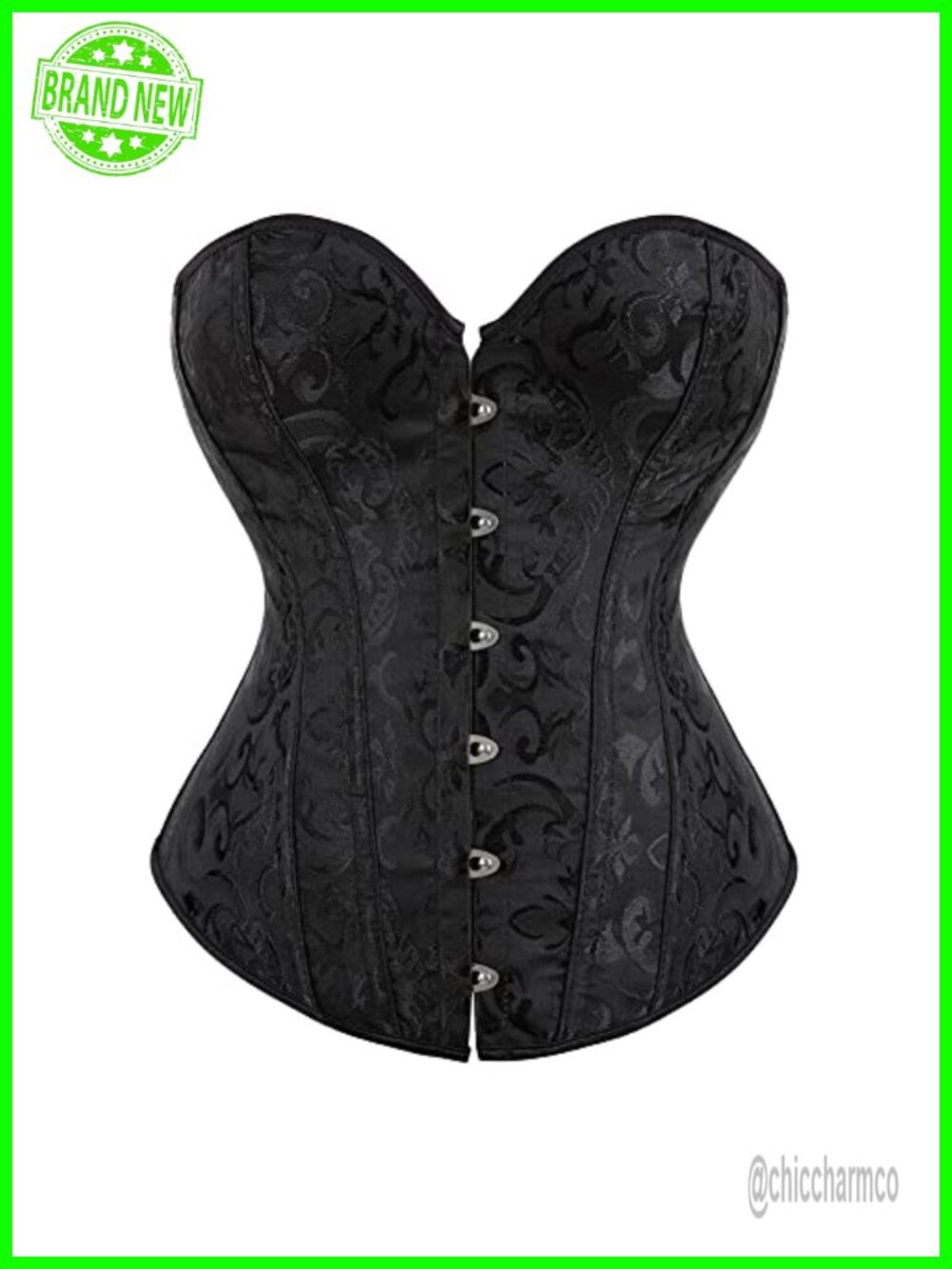 Renaissance Corset Top Lace-Up Steel Boned Waist Cincher Shapewear